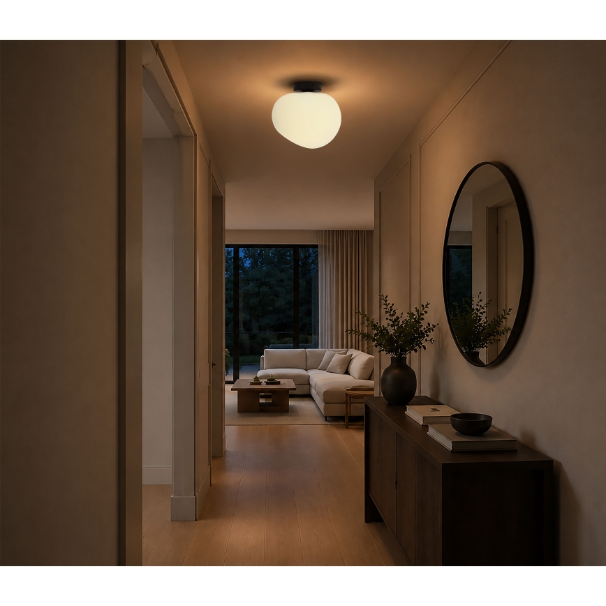 BRILAGI - Φωτιστικό οροφής PEBBLES 1xE27/40W/230V διάμ. 30 εκ. μαύρο