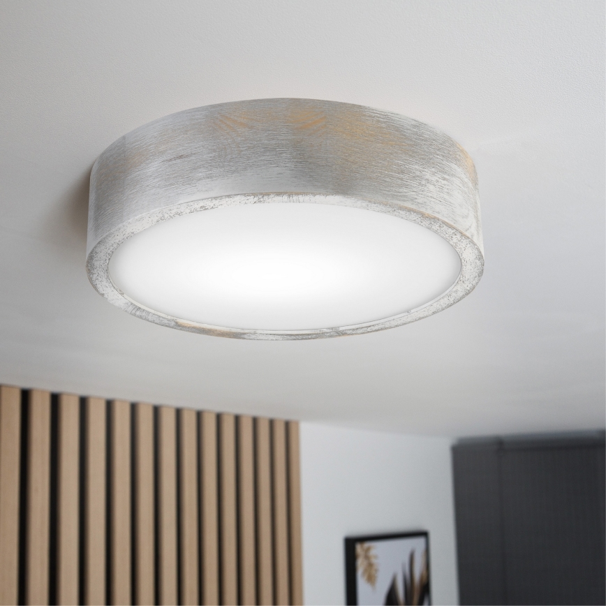 Brilagi - Φωτιστικό οροφής PINO 1xE27/15W/230V πεύκο/ασημί Ø 27,5 cm