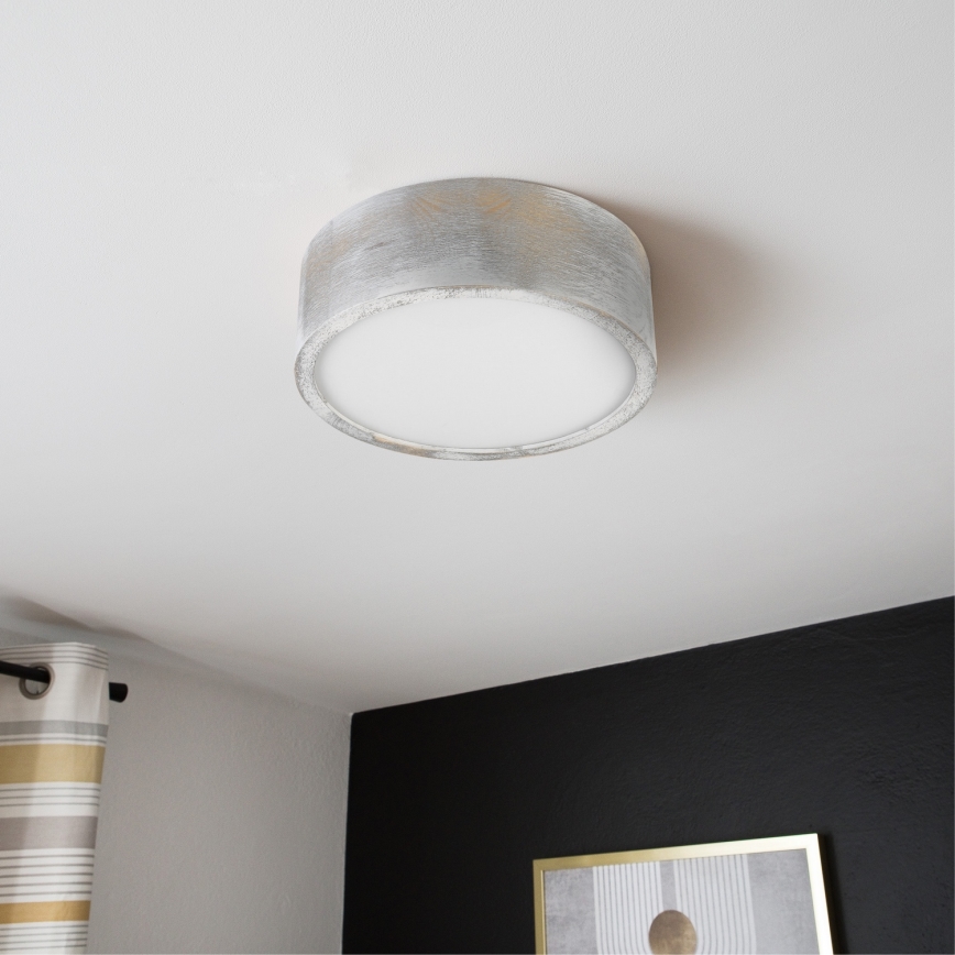 Brilagi - Φωτιστικό οροφής PINO 1xE27/15W/230V πεύκο/ασημί Ø 27,5 cm