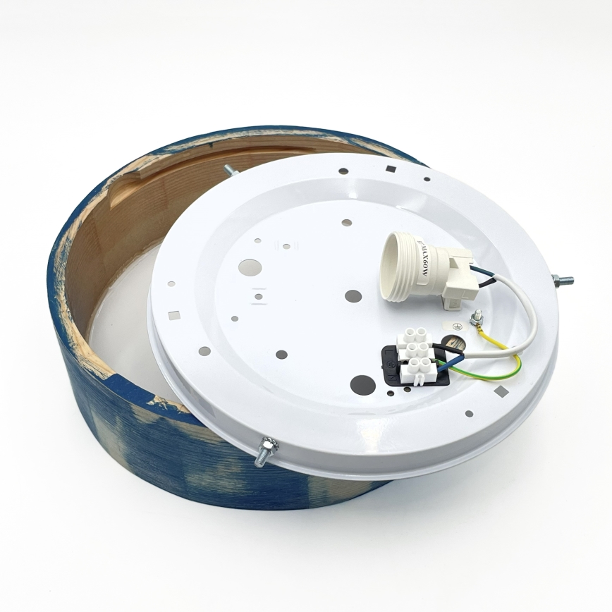 Brilagi - Φωτιστικό οροφής PINO 1xE27/15W/230V πεύκο/μπλε διάμ. 27,5 cm