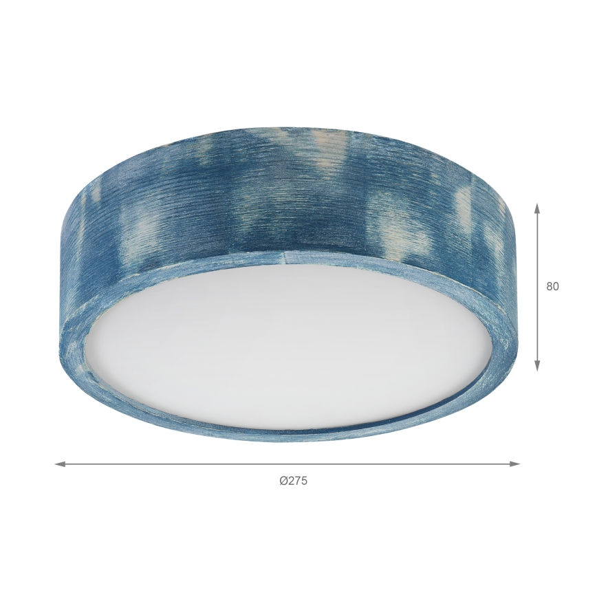 Brilagi - Φωτιστικό οροφής PINO 1xE27/15W/230V πεύκο/μπλε διάμ. 27,5 cm