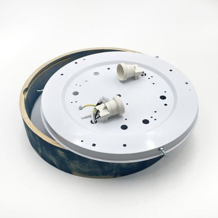 Brilagi - Φωτιστικό οροφής PINO 2xE27/15W/230V πεύκο/μπλε Ø 37,5 cm