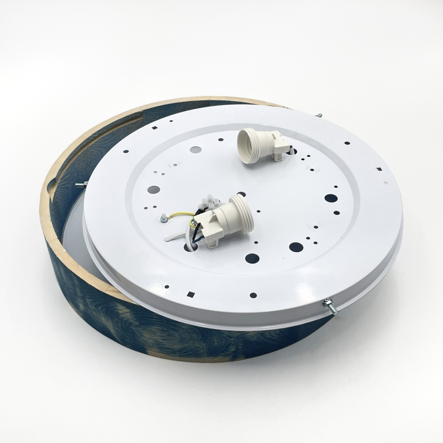 Brilagi - Φωτιστικό οροφής PINO 2xE27/15W/230V πεύκο/μπλε Ø 37,5 cm