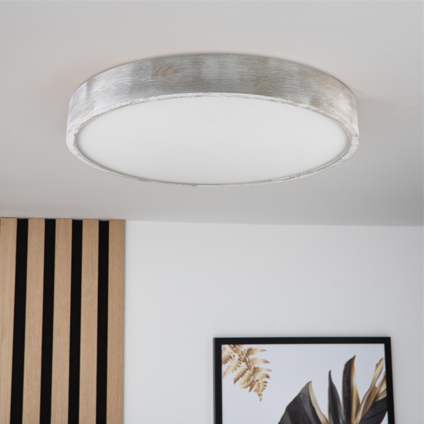 Brilagi - Φωτιστικό οροφής PINO, 3x E27 (15W/230V), πεύκο/ασημί, Ø 47,5 cm