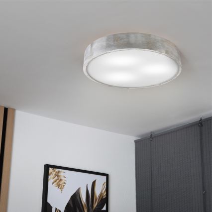 Brilagi - Φωτιστικό οροφής PINO, 3x E27 (15W/230V), πεύκο/ασημί, Ø 47,5 cm