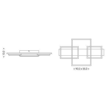BRILAGI - Φωτιστικό οροφής PLANK LED/35W/230V 4000K 55x90 cm ξύλινο