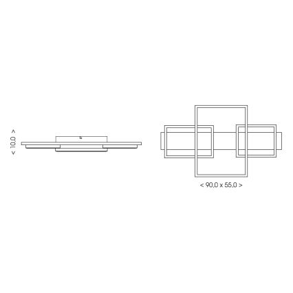 Brilagi - φωτιστικό οροφής PLANK LED/35W/230V 4000K 55x90 cm ξύλο