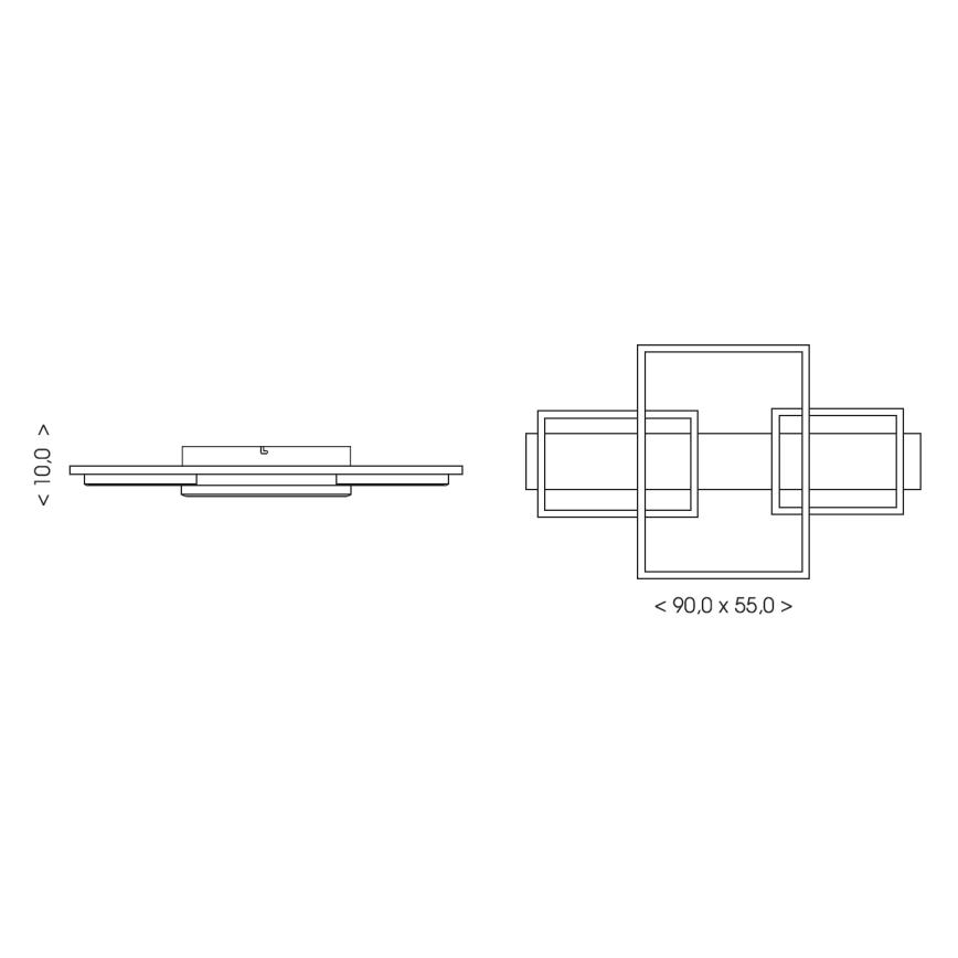Brilagi - φωτιστικό οροφής PLANK LED/35W/230V 4000K 55x90 cm ξύλο