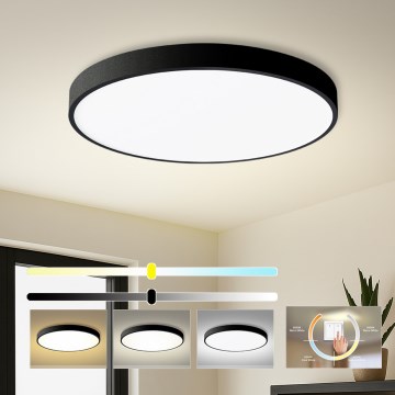 Brilagi - Φωτιστικό οροφής POOL LED 100W/230V, 3000/4000/6000K, διάμ. 80 εκ., μαύρο