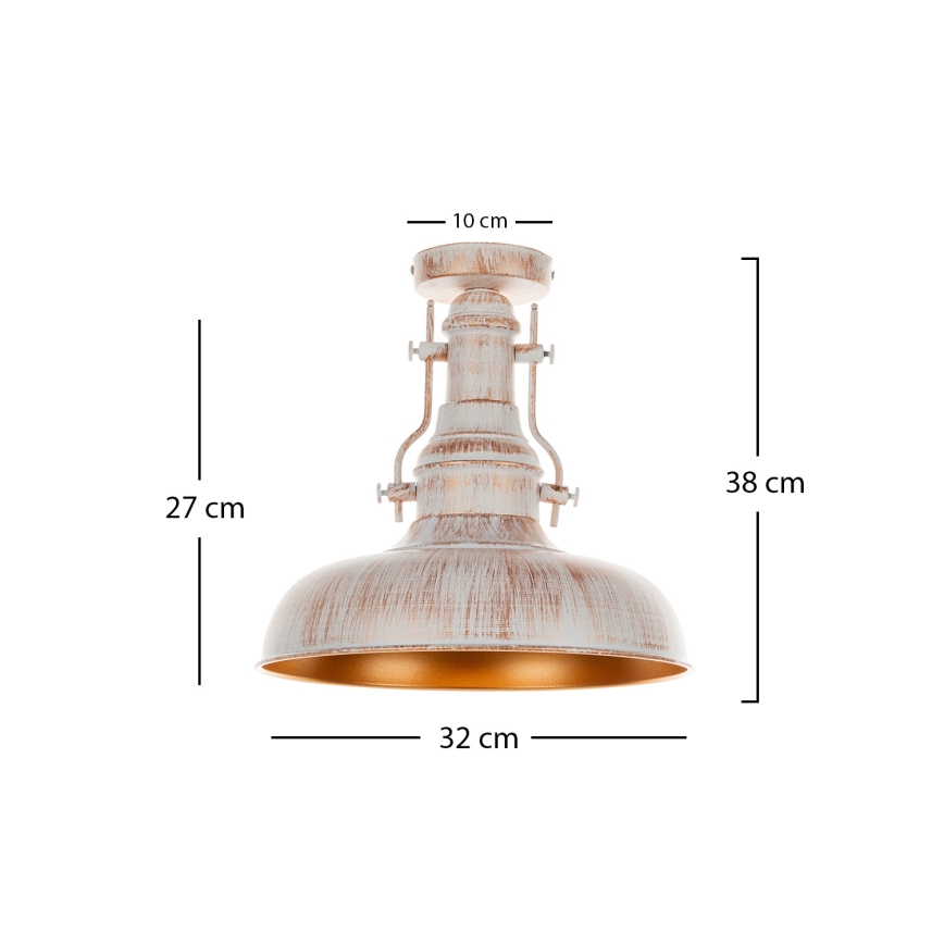 Brilagi - Φωτιστικό οροφής PYRONIC 1xE27/40W/230V Ø 32 cm εκρού με πατίνα