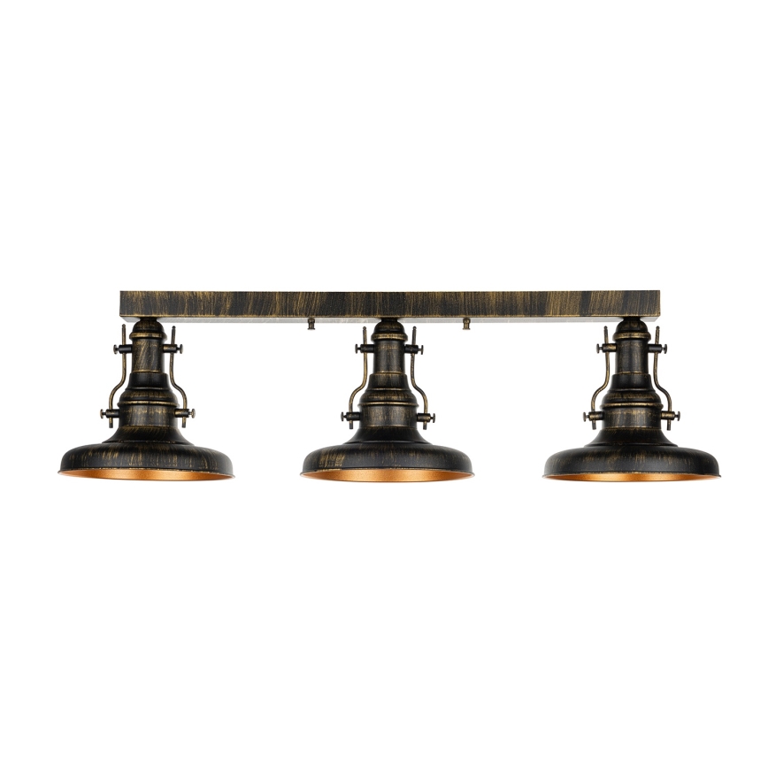 Brilagi - Φωτιστικό οροφής PYRONIC 3xE27/40W/230V μπρονζέ/πατίνα
