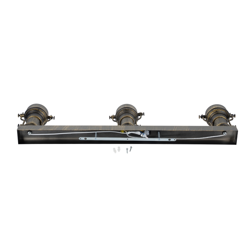 Brilagi - Φωτιστικό οροφής PYRONIC 3xE27/40W/230V μπρονζέ/πατίνα