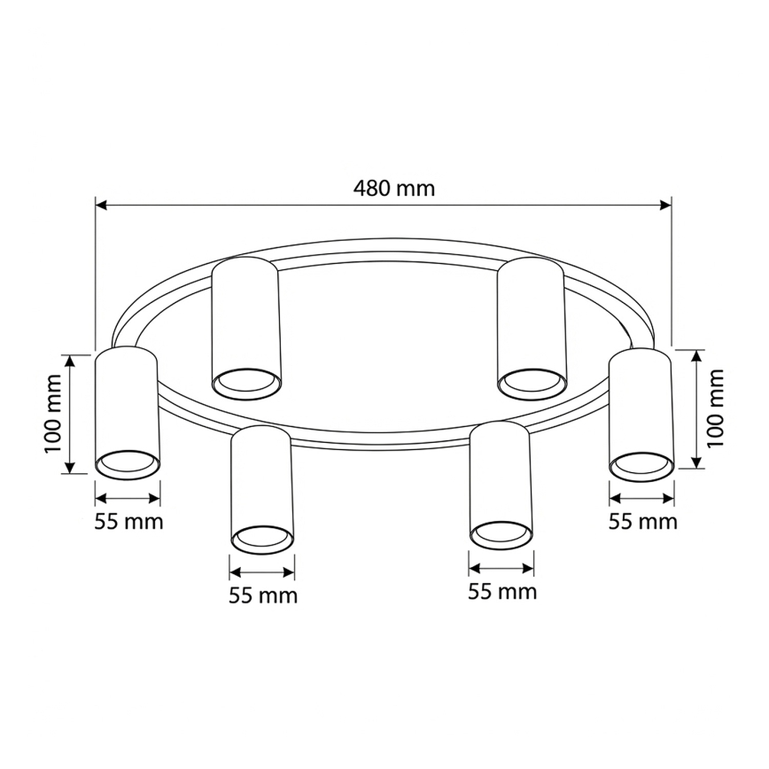 BRILAGI - Φωτιστικό οροφής SELE 6xGU10/30W/230V μπεζ