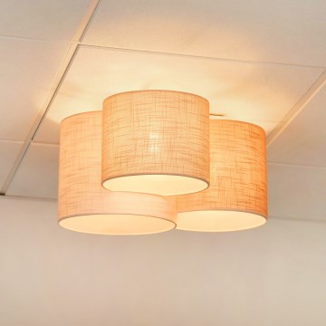 Brilagi - Φωτιστικό οροφής SNAKE 3xE27/15W/230V 50x57 cm γκρι/κρεμ