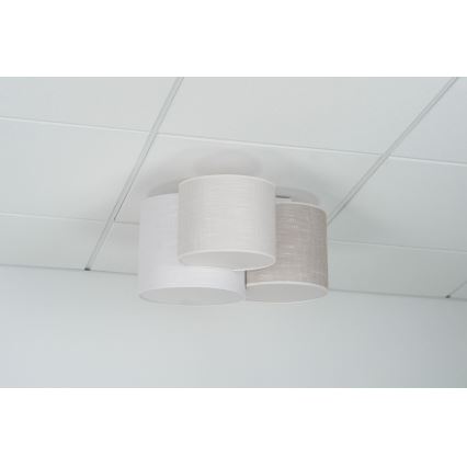 Brilagi - Φωτιστικό οροφής SNAKE 3xE27/15W/230V 50x57 cm γκρι/κρεμ