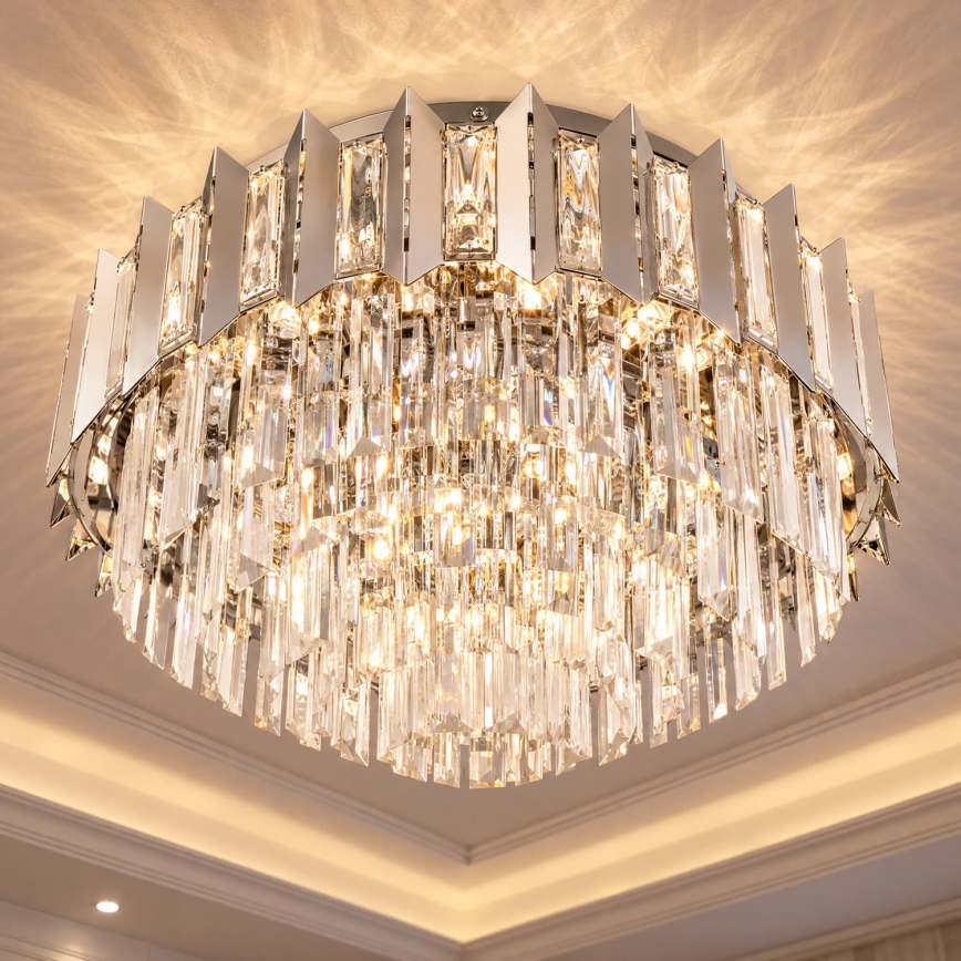 BRILAGI - Φωτιστικό οροφής SPECTRA 5xE14/40W/230V διάμ. 48 cm γυαλιστερό χρώμιο