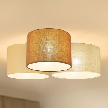 Brilagi - Φωτιστικό οροφής SPIDER 3xE27/15W/230V 60x70 cm μπεζ/κρεμ