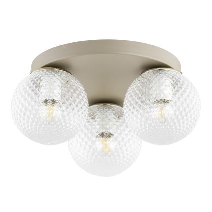 Brilagi - Φωτιστικό οροφής STELLA 3xE27/60W/230V Ø 35 cm μπεζ/χρυσό