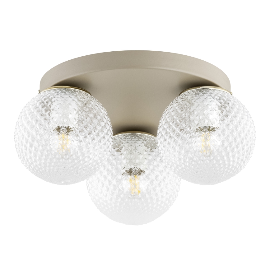 Brilagi - Φωτιστικό οροφής STELLA 3xE27/60W/230V Ø 35 cm μπεζ/χρυσό