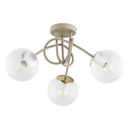 Brilagi - Φωτιστικό οροφής STELLA 3xE27/60W/230V μπεζ/χρυσό