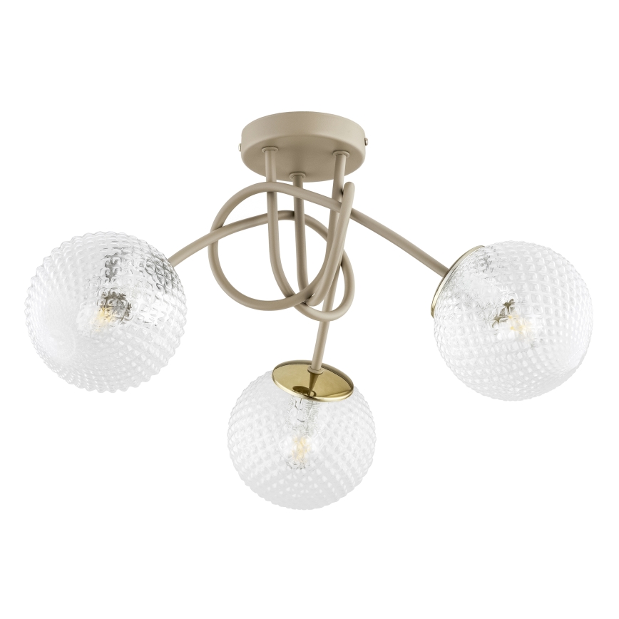 Brilagi - Φωτιστικό οροφής STELLA 3xE27/60W/230V μπεζ/χρυσό