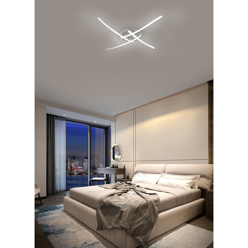 Brilagi - Φωτιστικό οροφής LED STRIPES LED/32W/230V 60x60 cm ασημί