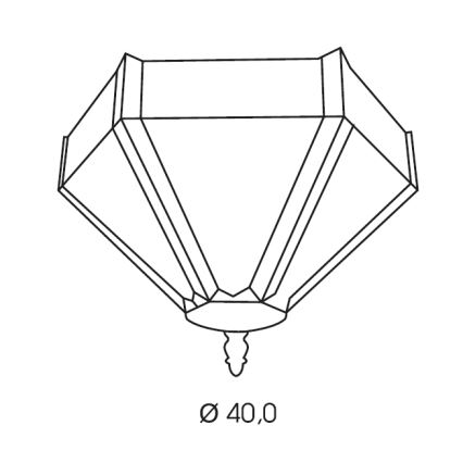 BRILAGI - Φωτιστικό οροφής Tiffany βιτρώ EMERALD 2xE27/60W/230V Ø 40 cm