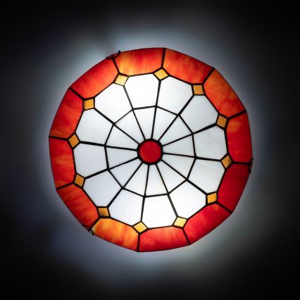 Brilagi - Φωτιστικό οροφής Tiffany με βιτρώ SIENNA 2xE27/60W/230V Ø 40 cm