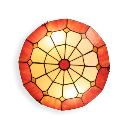 Brilagi - Φωτιστικό οροφής Tiffany με βιτρώ SIENNA 2xE27/60W/230V Ø 40 cm