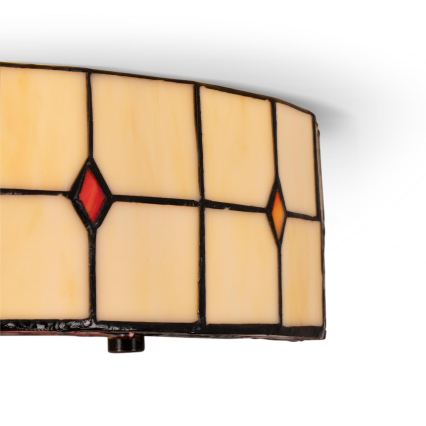 Brilagi - Φωτιστικό οροφής Tiffany με βιτρώ SUNFLOWER 3xE27/60W/230V διάμ. 40 εκ.
