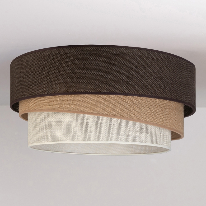 Brilagi - Φωτιστικό οροφής TRIO 1xE27/60W/230V διάμ. 40 cm καφέ/μπεζ/λευκό