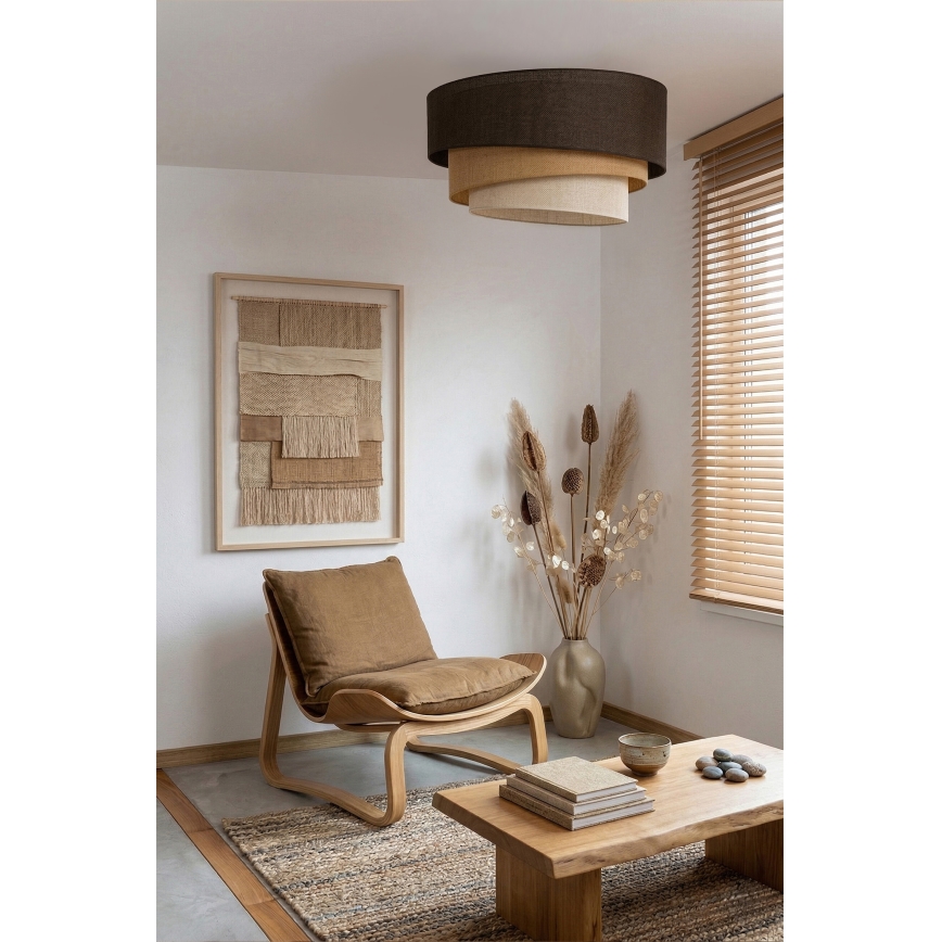 Brilagi - Φωτιστικό οροφής TRIO 3xE27/60W/230V διάμ. 60 cm καφέ/μπεζ/λευκό