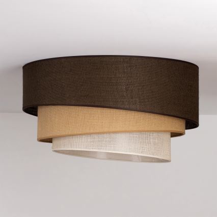 Brilagi - Φωτιστικό οροφής TRIO 3xE27/60W/230V διάμ. 60 cm καφέ/μπεζ/λευκό