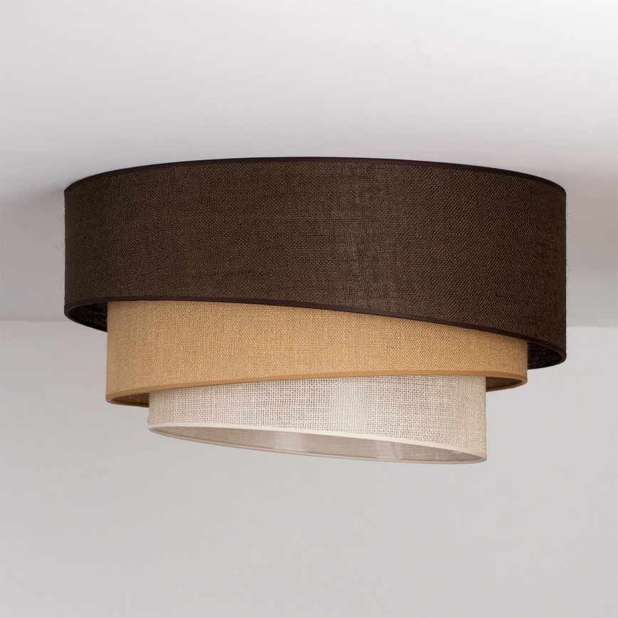 Brilagi - Φωτιστικό οροφής TRIO 3xE27/60W/230V διάμ. 60 cm καφέ/μπεζ/λευκό