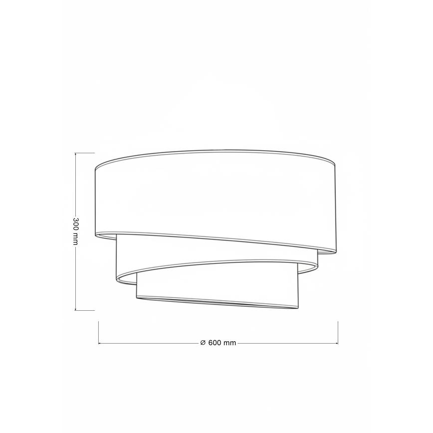 Brilagi - Φωτιστικό οροφής TRIO 3xE27/60W/230V διάμ. 60 cm καφέ/μπεζ/λευκό