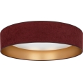 Brilagi - Φωτιστικό οροφής VELVET SIMPLE LED/24W/230V 4000K Ø 45 cm μπορντό/χρυσό