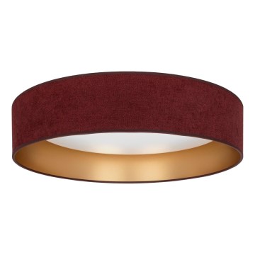 Brilagi - Φωτιστικό οροφής VELVET SIMPLE LED/24W/230V 4000K Ø 45 cm μπορντό/χρυσό