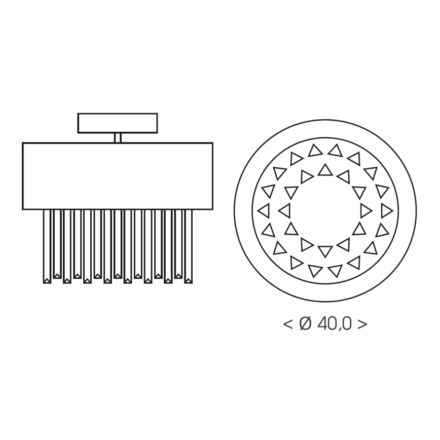 Brilagi - Φωτιστικό οροφής VERVE 4xE14/40W/230V Ø 40 εκ. μαύρο