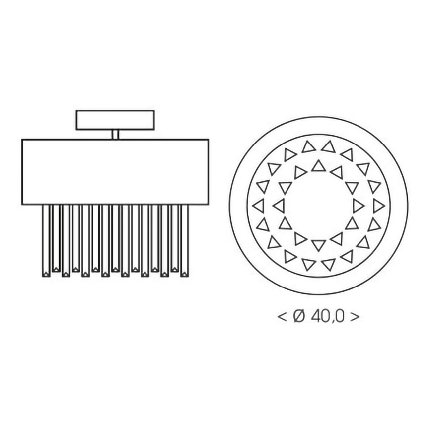 BRILAGI - Φωτιστικό οροφής VERVE 4xE14/40W/230V Ø 40 εκ. μαύρο