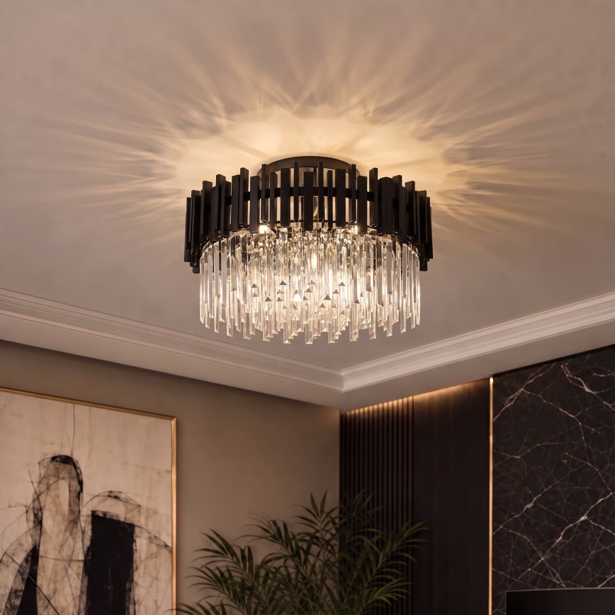 BRILAGI - Φωτιστικό οροφής VERVE, 6xE14/40W/230V, διάμ. 60 cm, μαύρο