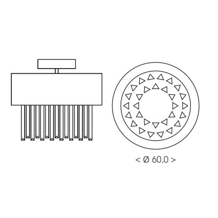 Brilagi - Φωτιστικό οροφής VERVE 6xE14/40W/230V, διάμ. 60 cm, χρυσό