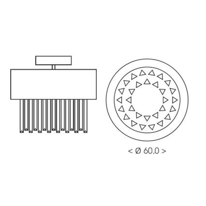 BRILAGI - Φωτιστικό οροφής VERVE 6xE14/40W/230V, διάμ. 60 cm, χρυσό