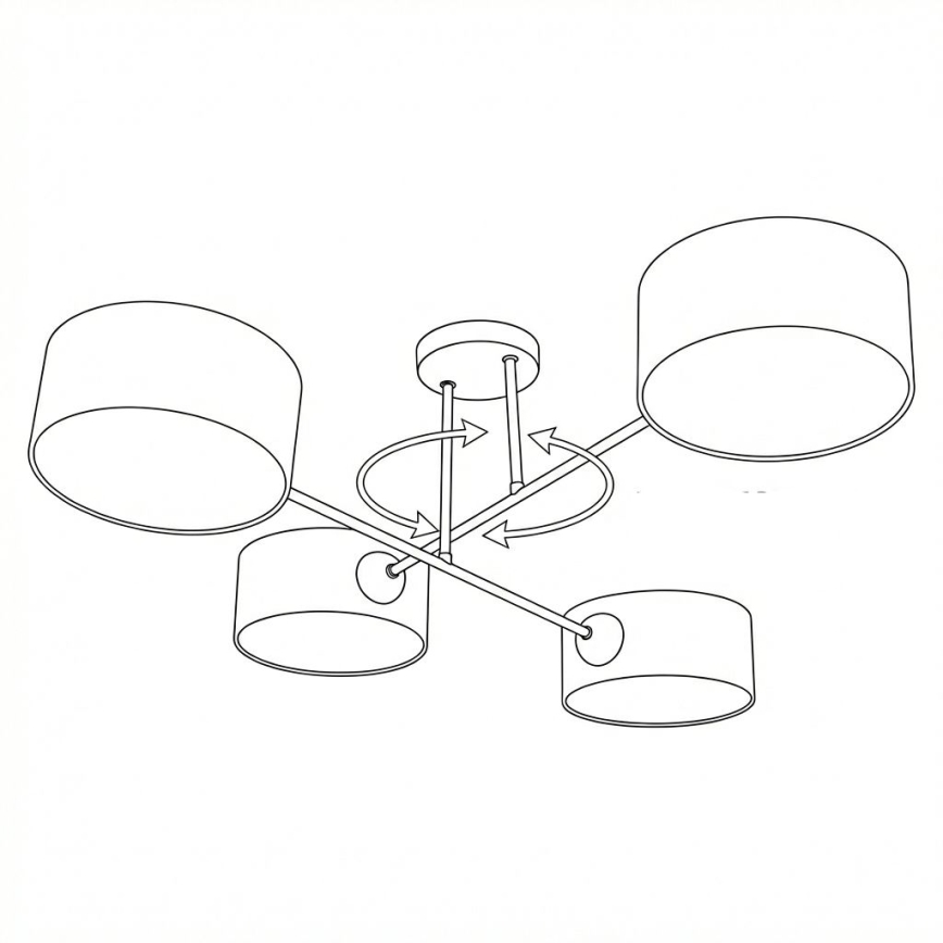 Brilagi - Φωτιστικό οροφής VIRGO 4xE14/40W/230V κρεμ/μαύρο