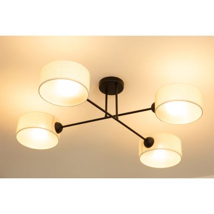 Brilagi - Φωτιστικό οροφής VIRGO 4xE14/40W/230V κρεμ/μαύρο