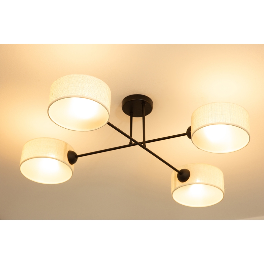Brilagi - Φωτιστικό οροφής VIRGO 4xE14/40W/230V κρεμ/μαύρο