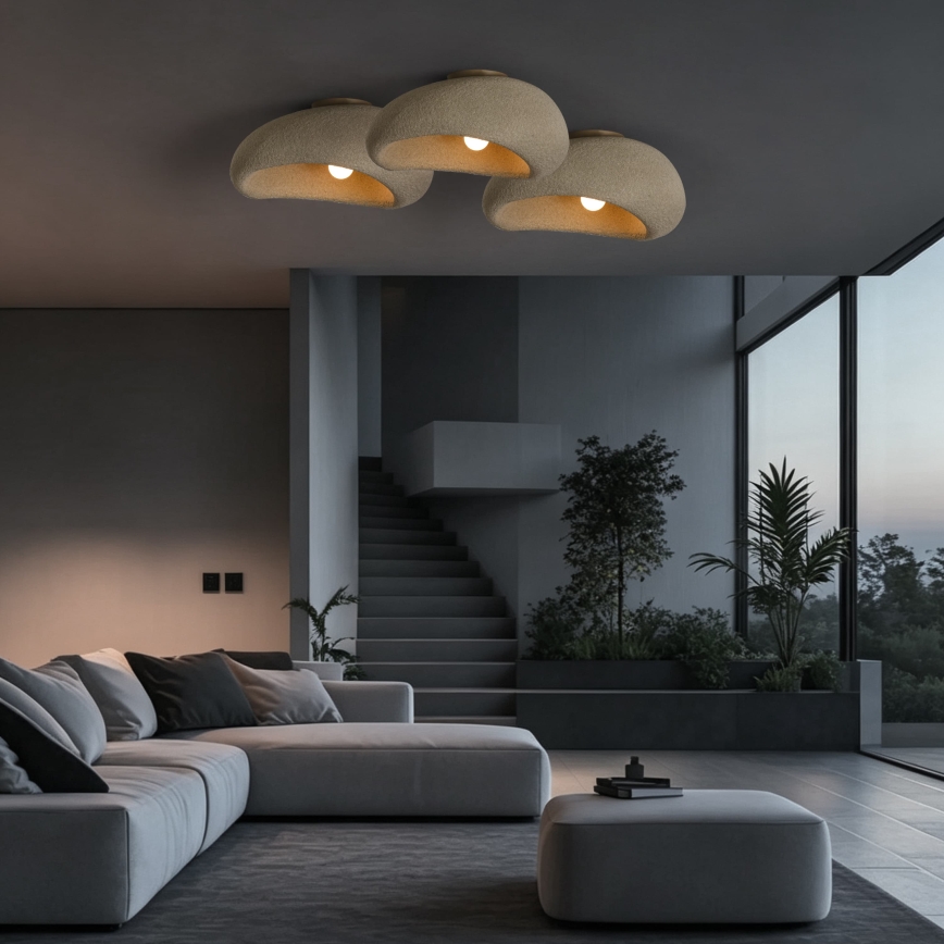 BRILAGI - Φωτιστικό οροφής WABI SABI 1xE27/60W/230V διάμ. 50 cm μπεζ