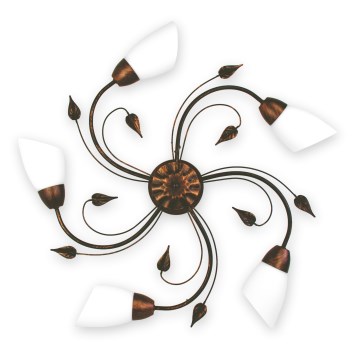BRILAGI - Φωτιστικό οροφής WILLOW 5xE27/40W/230V Ø 75 cm μπρονζέ
