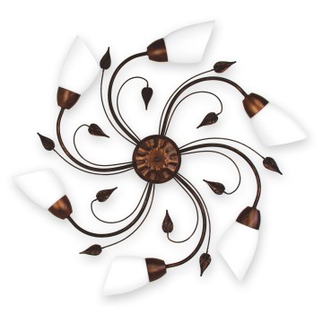 BRILAGI - Φωτιστικό οροφής WILLOW 6xE27/40W/230V Ø 75 cm μπρονζέ
