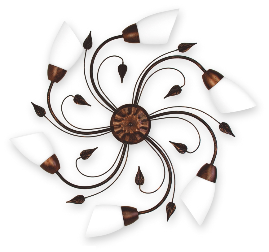 BRILAGI - Φωτιστικό οροφής WILLOW 6xE27/40W/230V Ø 75 cm μπρονζέ