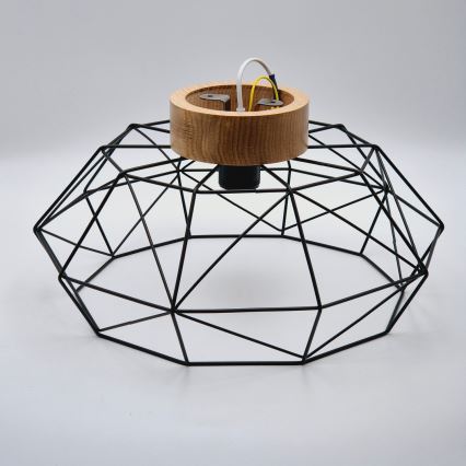 Brilagi - Φωτιστικό οροφής WOODY BASKET 1xE27/60W/230V Ø 40 cm, σε απόχρωση βελανιδιάς/καρυδιάς